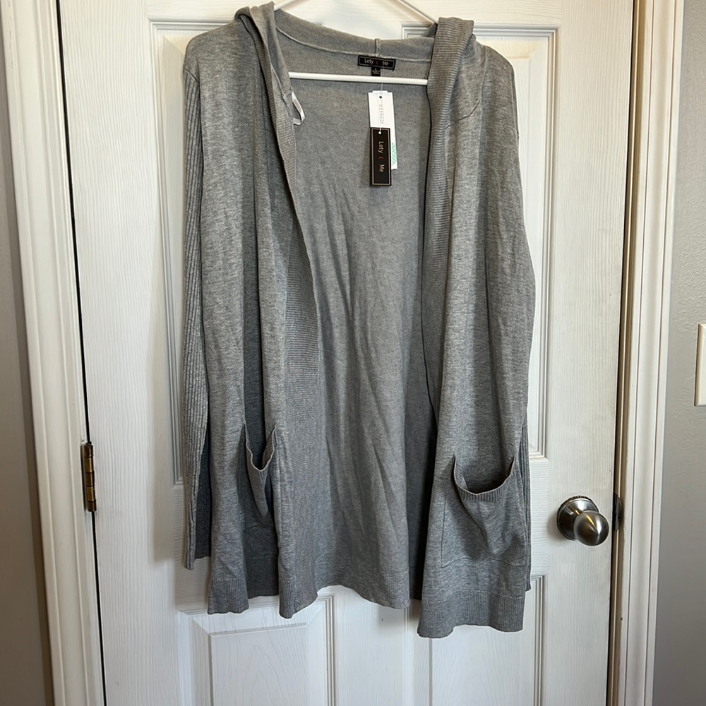 Gray cardigan
